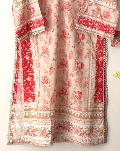 Printed lawn suit  - Agha noor