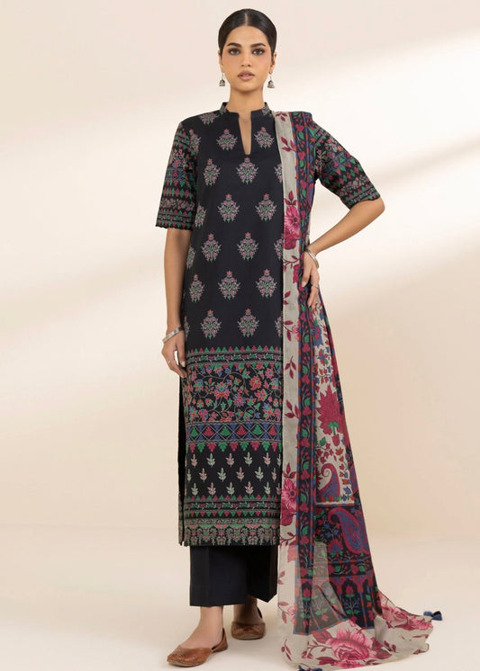 Printed lawn suit 01 - SAPPHIRE