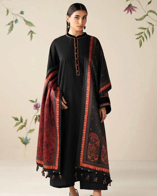 Light khaddar suit- Baroque