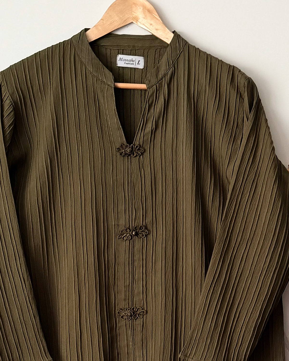 Crushed georgette - olive