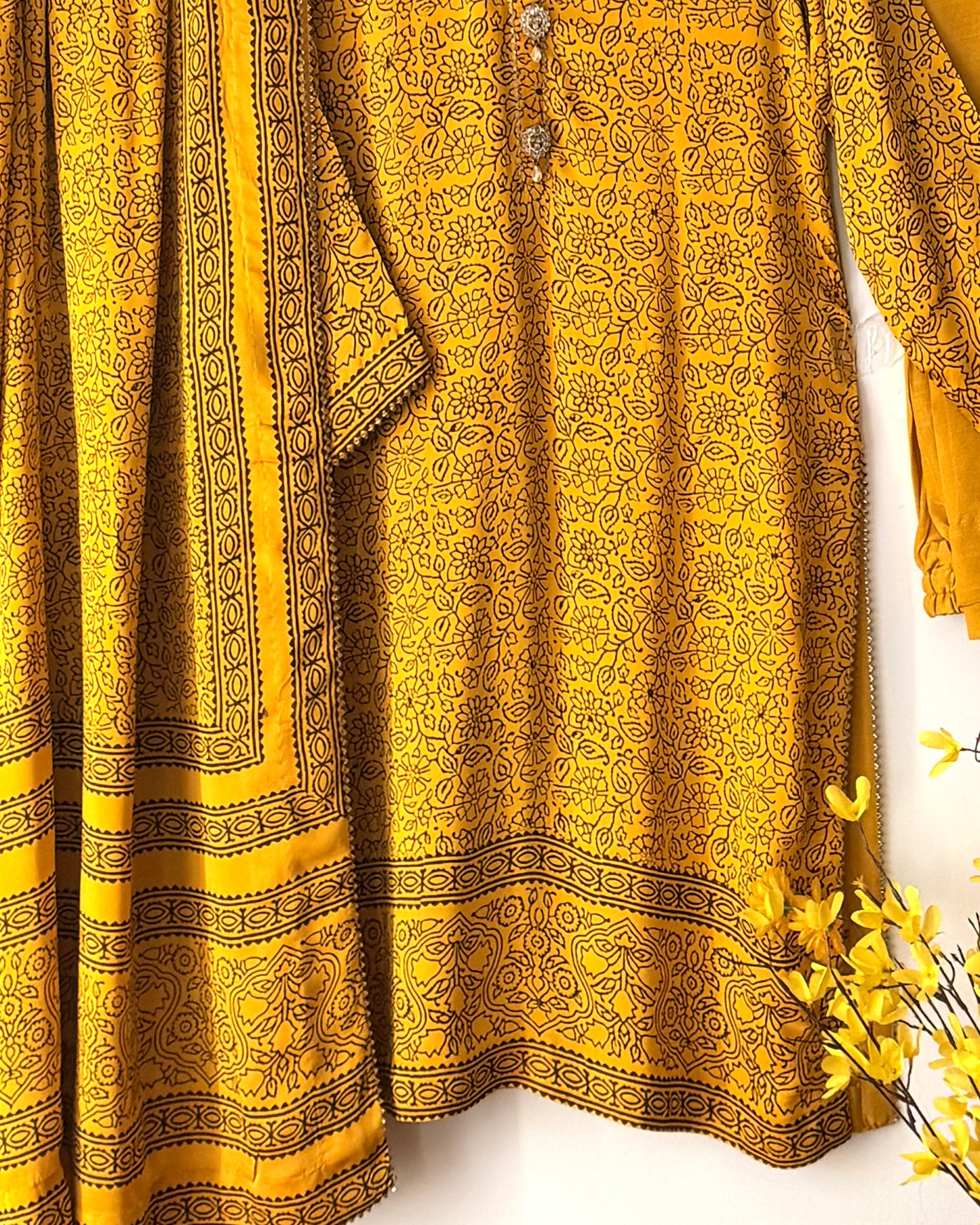Ajrak print shamoze silk
