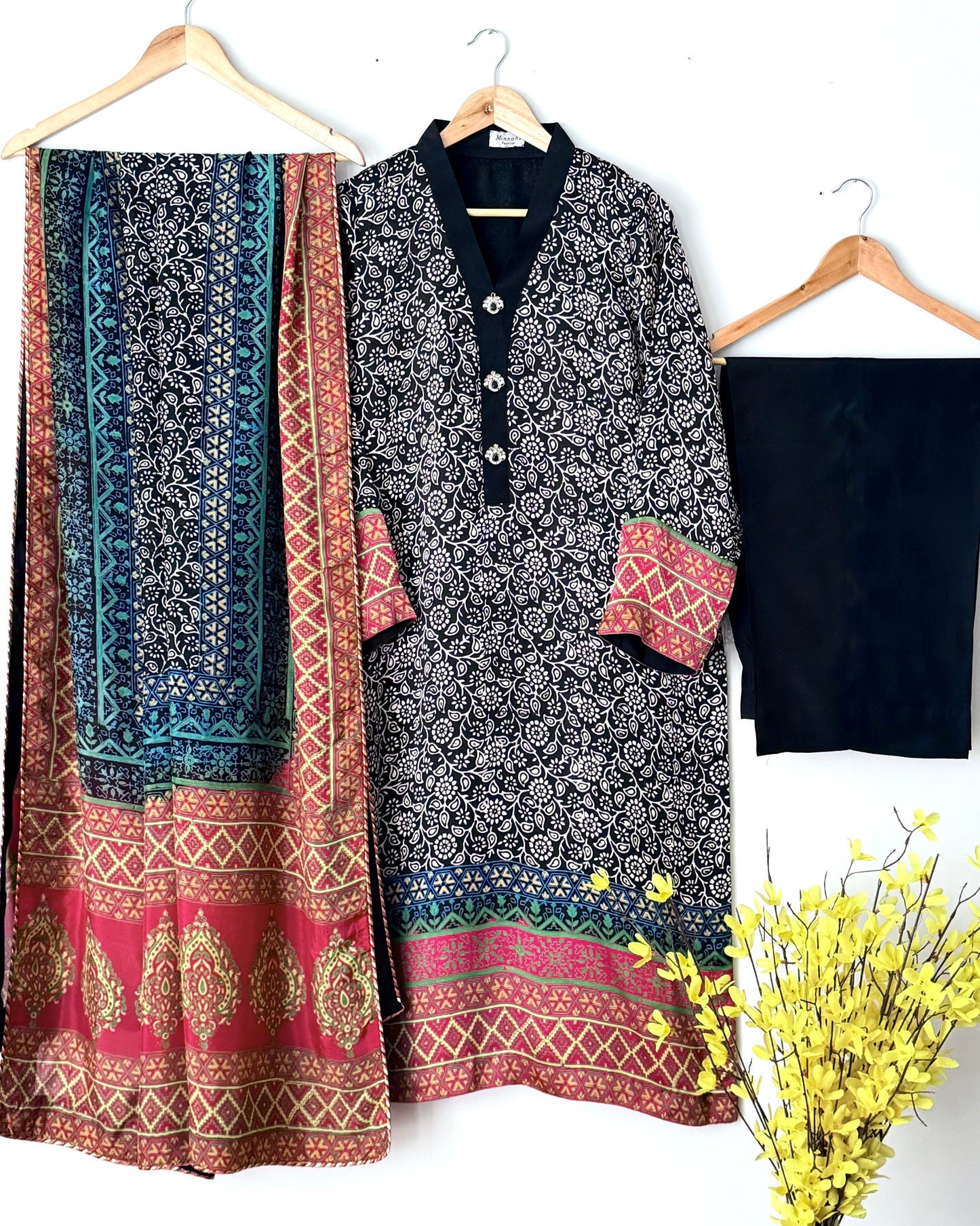 Block printed shamoze