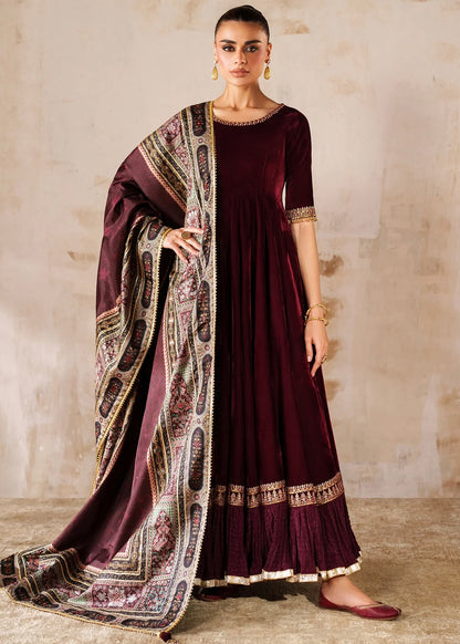 Velvet embroidered dress - Baroque