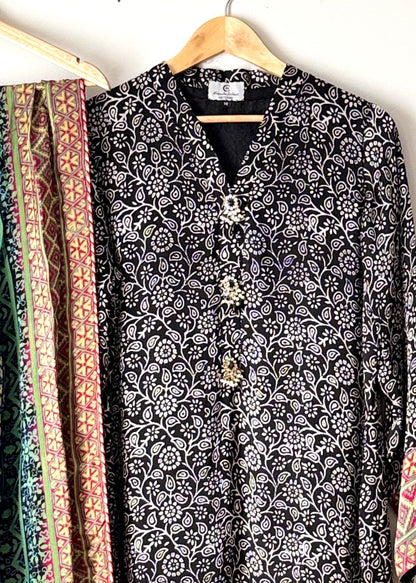 Resham -  Block printed Korean shamoze