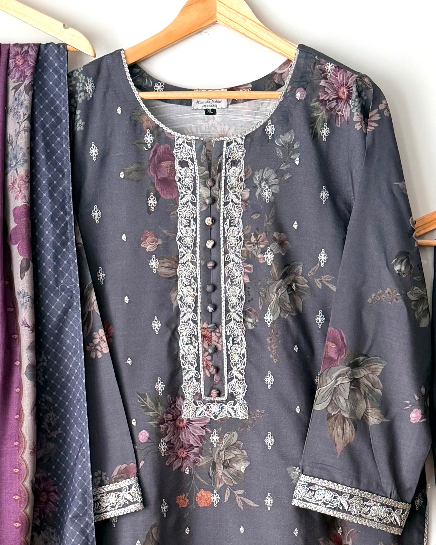 Khaddar embroidered suit - Baroque