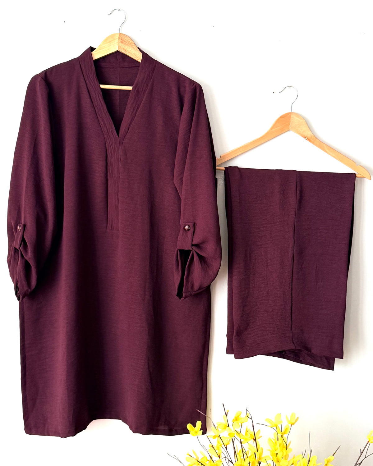 Cloud textured drape - Burgundy