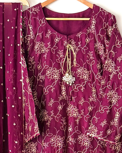 Sitara - Embroidered khaadi net