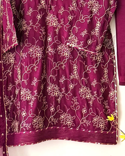 Sitara - Embroidered khaadi net