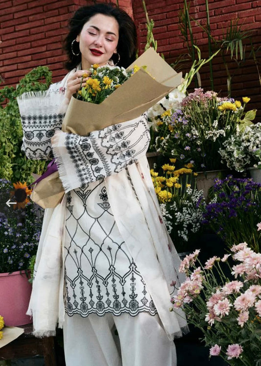 Lawn embroidered suit- Zara Shahjahan