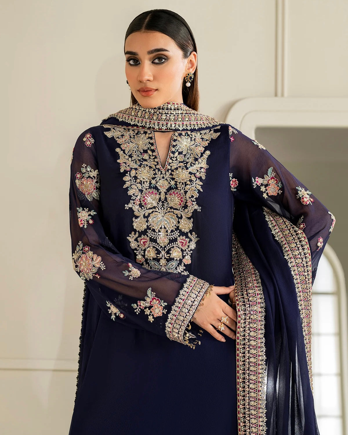 Chiffon embroidered suit - Baroque