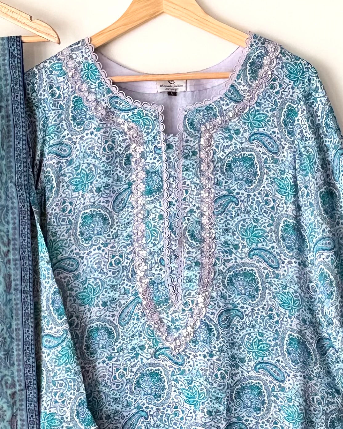 Block printed shamoze