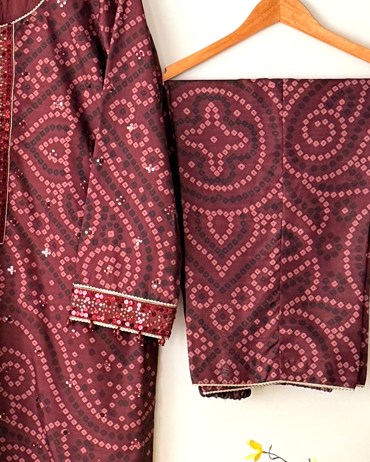 Raw silk embroidered- Jazmin