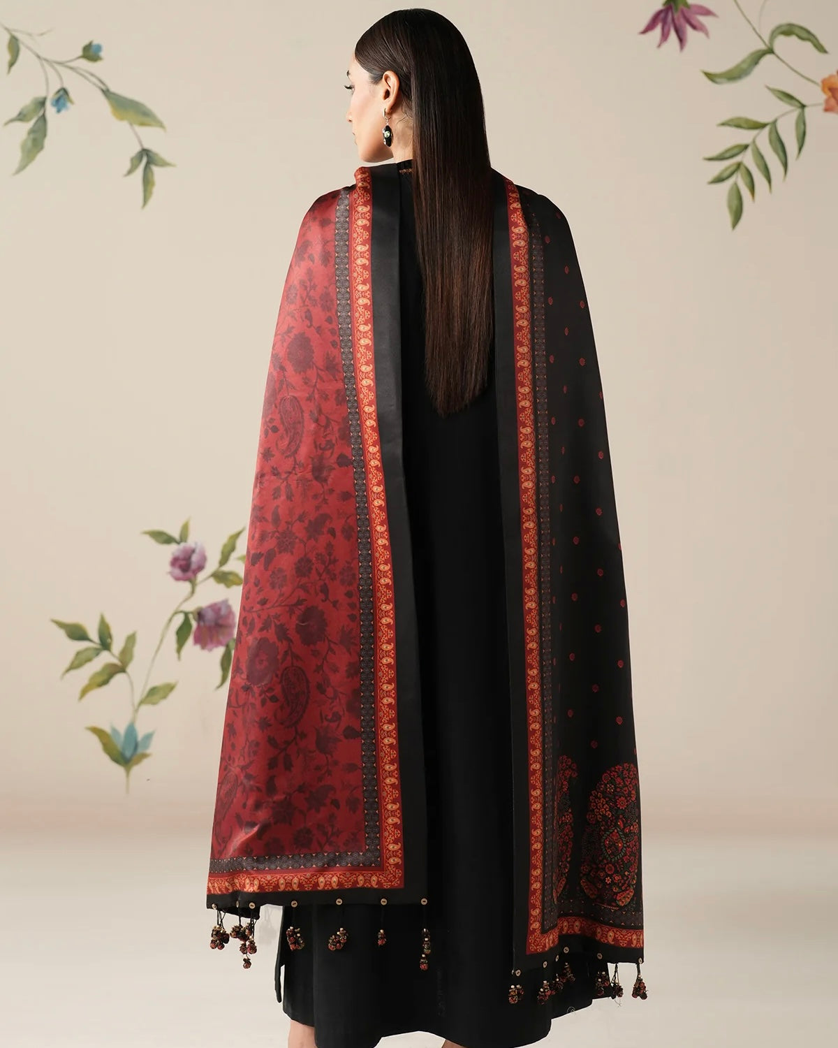 Light khaddar suit- Baroque