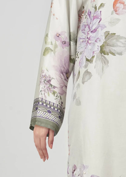 Embellished silk kaftan
