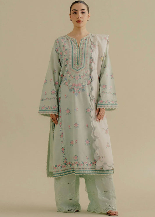 Lawn embroidered suit- Zara Shahjahan