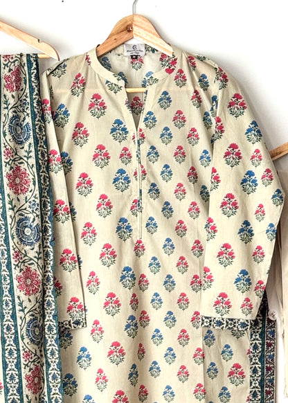 Printed lawn suit 04 - SAPPHIRE