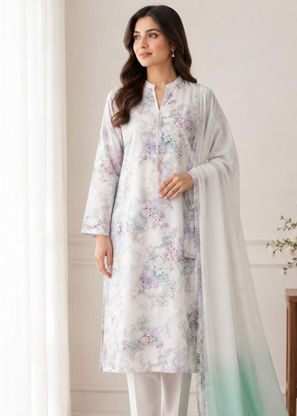 Pure digital printed silk
