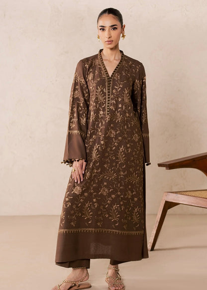 Embroidered karandi suit - Nureh