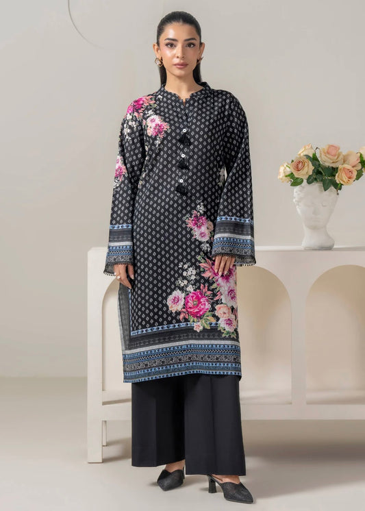 Printed lawn shirt- Limelight