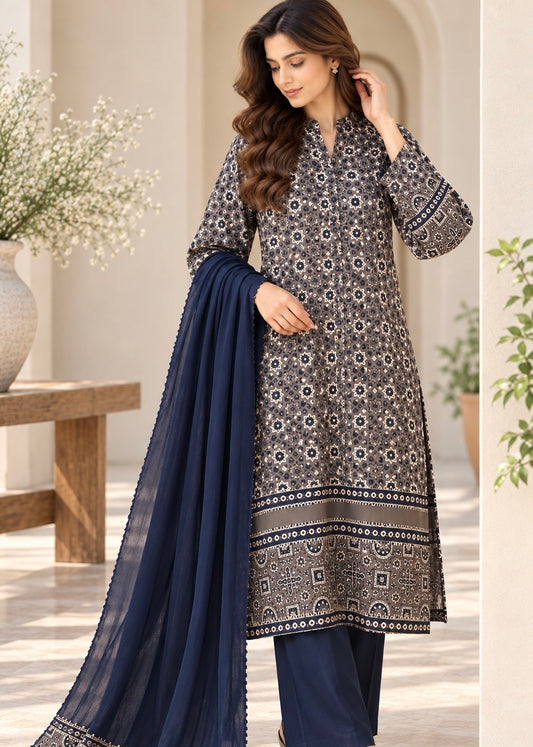 Silk ajrak suit
