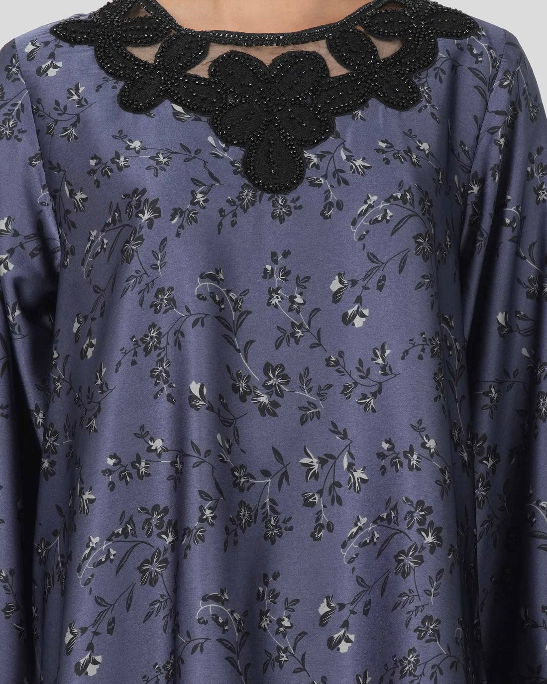 Silk embellished coord set