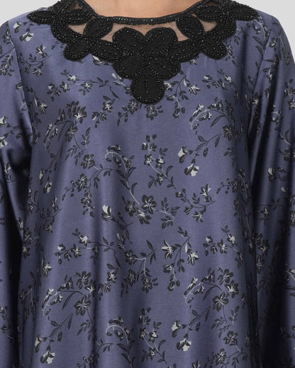 Silk embellished coord set