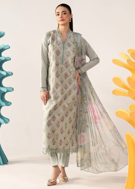 Embroidered lawn suit - Maria b