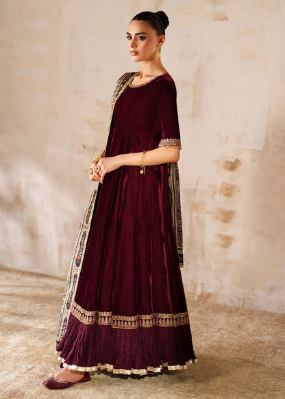 Velvet embroidered dress - Baroque