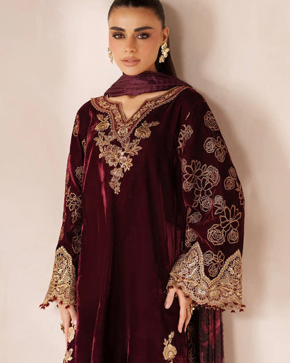 Velvet embroidered dress - Baroque