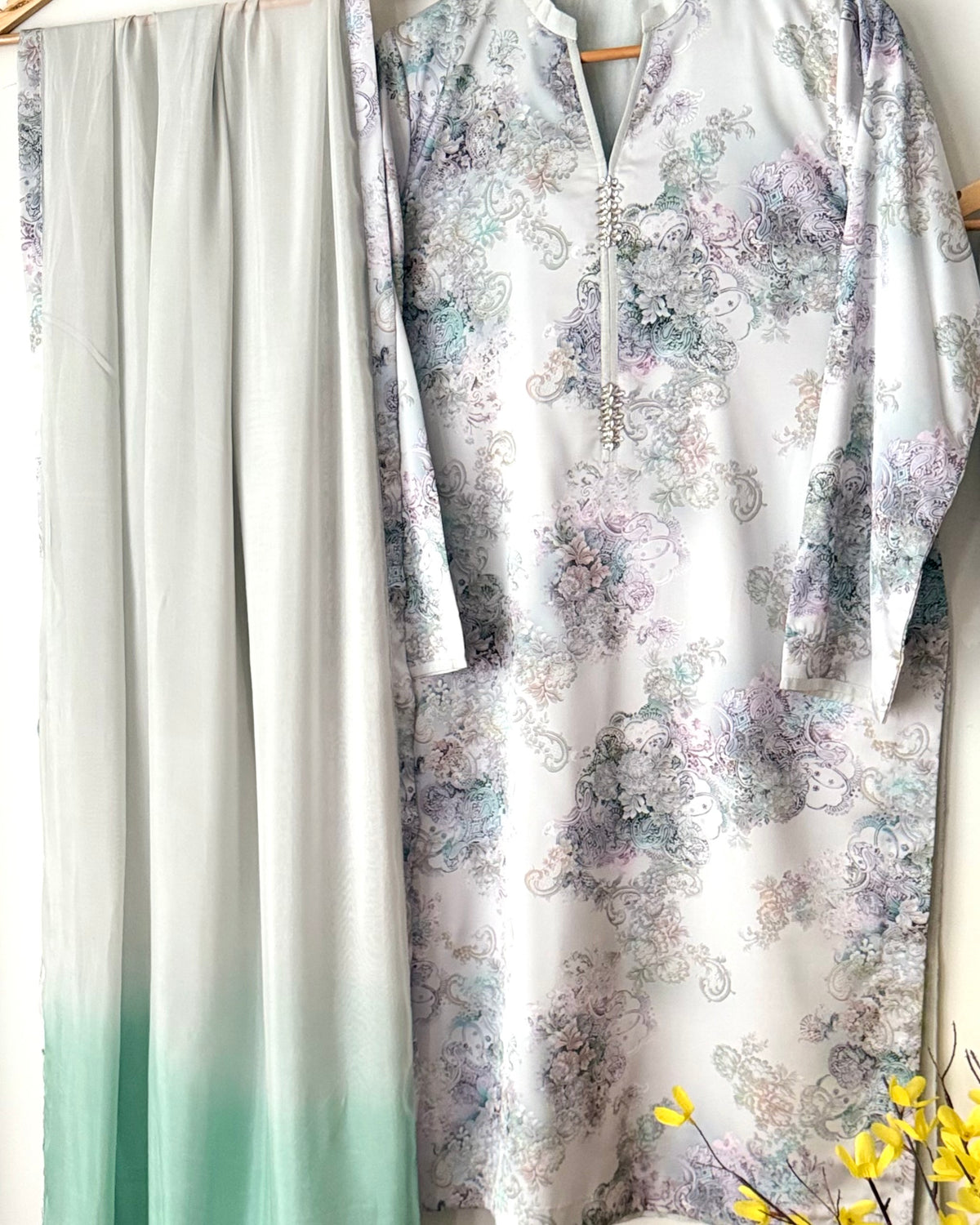Pure digital printed silk