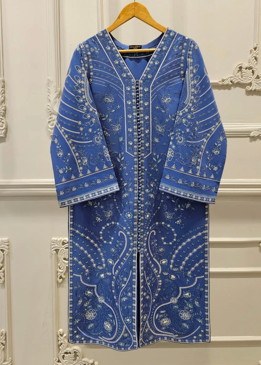 Lawn embroidered suit- Agha Noor