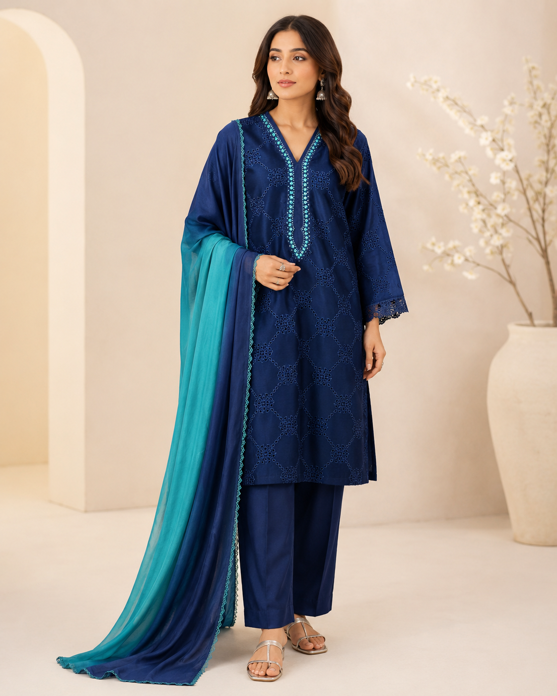 Daastan - Embroidered  sheesha silk