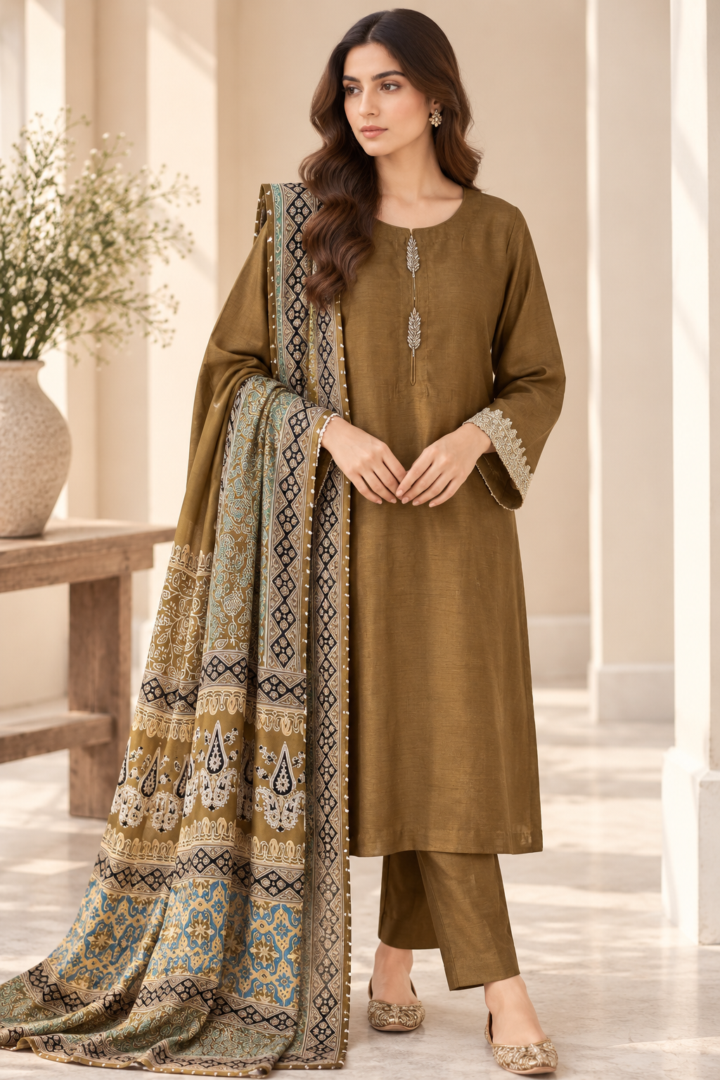 Zarqa - Korean raw silk suit