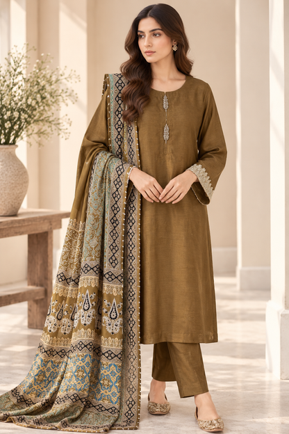 Zarqa - Korean raw silk suit