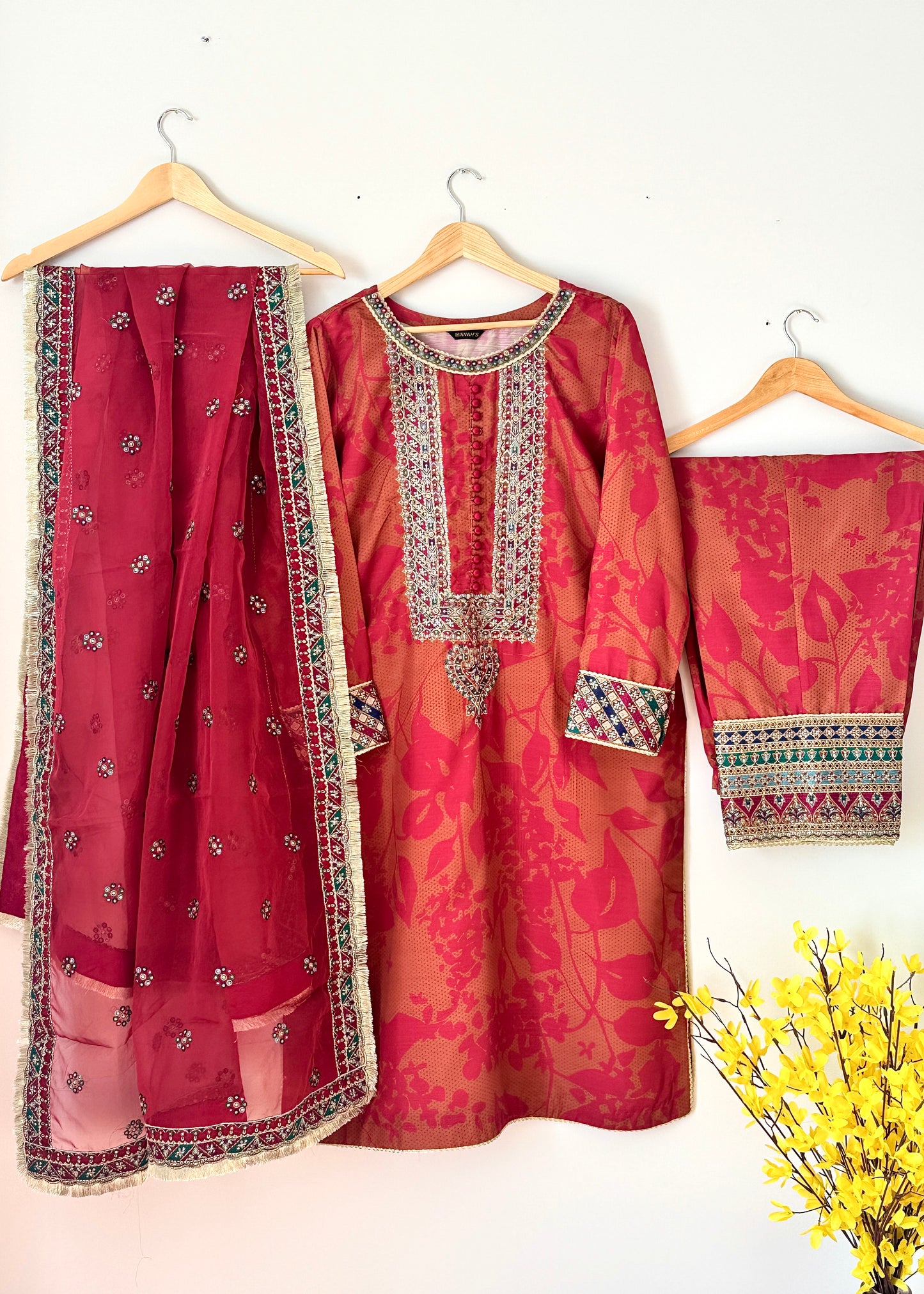 Jazmin - Embroidered Raw Silk