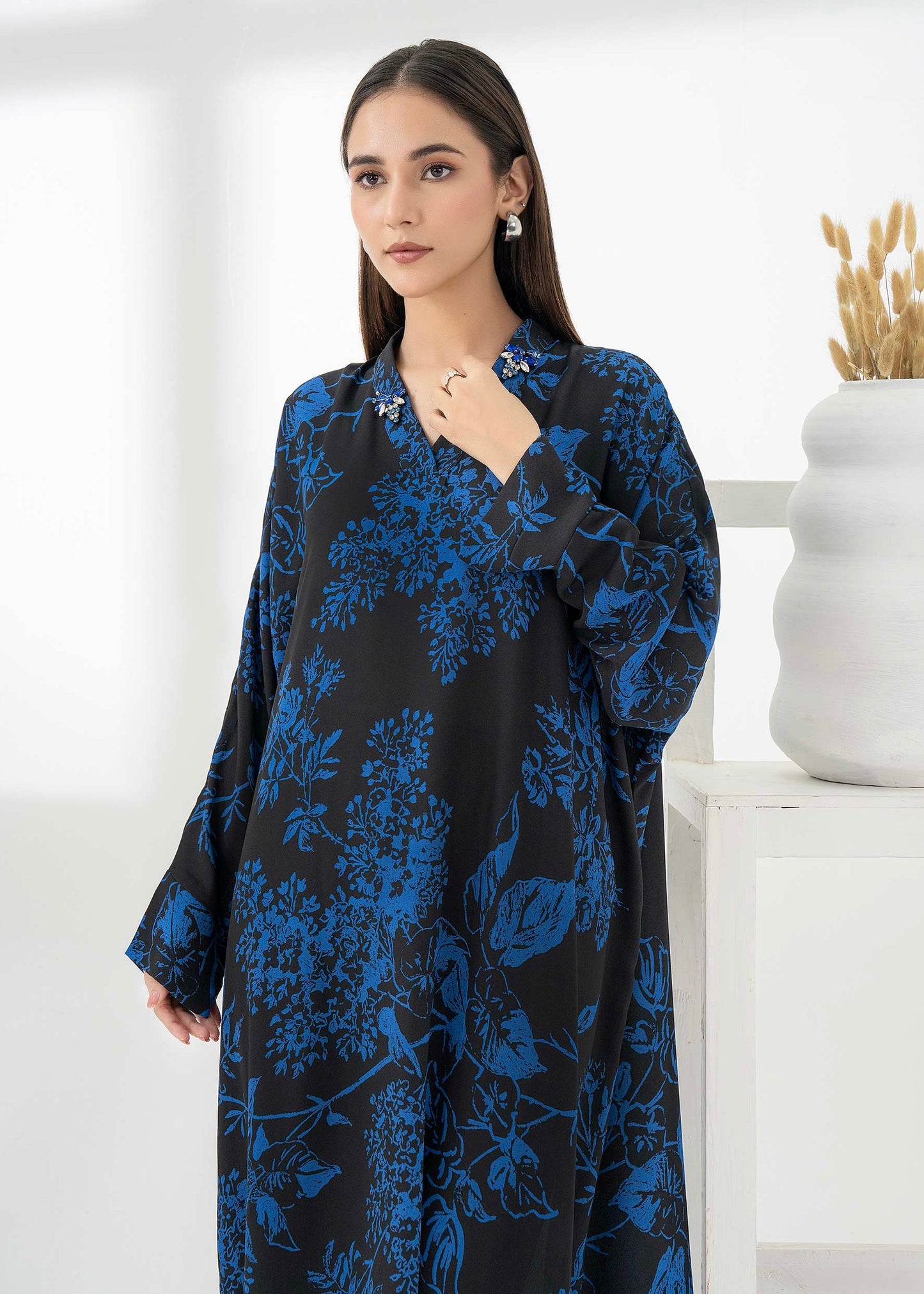 Printed Grip Kaftan - Limelight